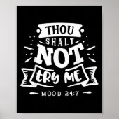 Funny Sarcastic Thou Shall Not Try Me Women Gift  ポスター (正面)