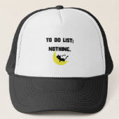 Funny Sarcastic "TO DO LIST: NOTHING." Trucker Hat キャップ (正面)