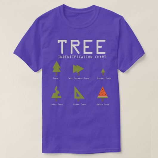 Funny Sarcastic Tree Identification Chart for Happ Tシャツ (デザイン正面)