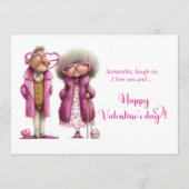 Funny Sarcastic Valentine Colorful Love Couple シーズンカード (正面)