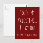 Funny Sarcastic Valentine’s – Custom Text ポストカード (正面/裏面)