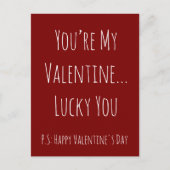 Funny Sarcastic Valentine’s – Custom Text ポストカード (正面)