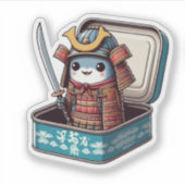  Funny Sardine Samurai Vinyl Sticker シール (正面)