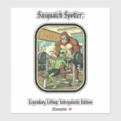 funny Sasquatch Bigfoot Custom-Cut Vinyl Sticker シール (シート)