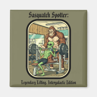 funny Sasquatch Bigfoot gym Magnet マグネット