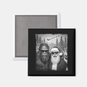 Funny Sasquatch Meme Cool Selfie With Santa Christ マグネット (正面/裏面)