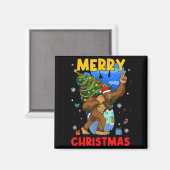 Funny Sasquatch Santa Bigfoot Christmas Tree Xmas  マグネット (正面/裏面)
