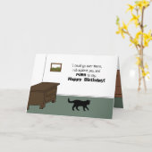 Funny Sassy Cat Snarky Happy Birthday Cat Lover カード (黄色い花)