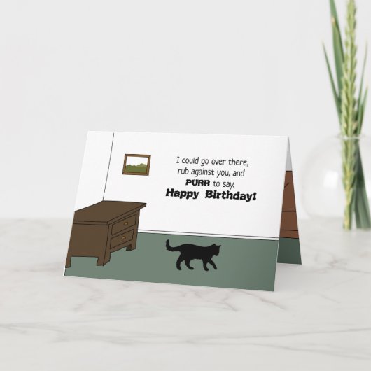 Funny Sassy Cat Snarky Happy Birthday Cat Lover カード (正面)