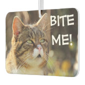 Funny Sassy Cat with Attitude Bite Me カーエアーフレッシュナー (左)