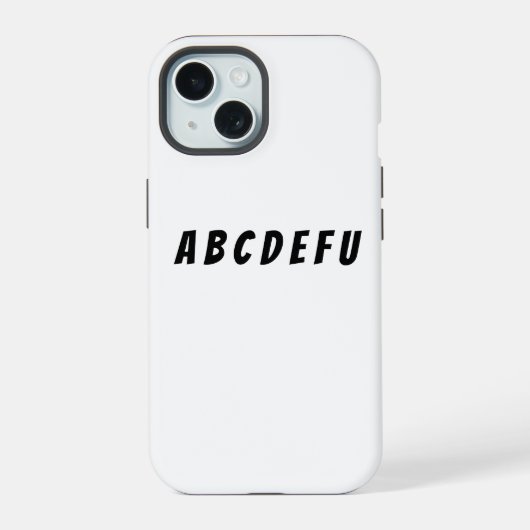 Funny Sassy Classic Minimalist Bold Phone Case iPhone 15ケース (裏面)