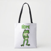 Funny Sassy Frog Nope, Grumpy Toads Cartoon Illus トートバッグ (正面)