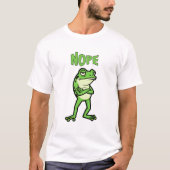 Funny Sassy Frog Nope, Grumpy Toads Cartoon Illus Tシャツ (正面)
