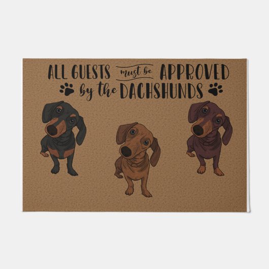 Funny Sausage Dog Doormat - Dog Lover Gift  ドアマット (正面)