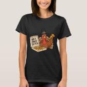 Funny Save A Turkey Eat A Zza Thanksgiving Zza Lov Tシャツ (正面)