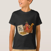 Funny Save A Turkey Eat A Zza Thanksgiving Zza Lov Tシャツ (正面)