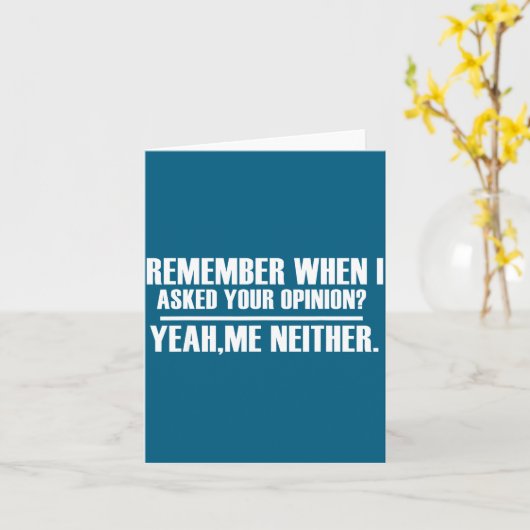 Funny Saying &amp; Funnywith Sayings Remember When カード (黄色い花)