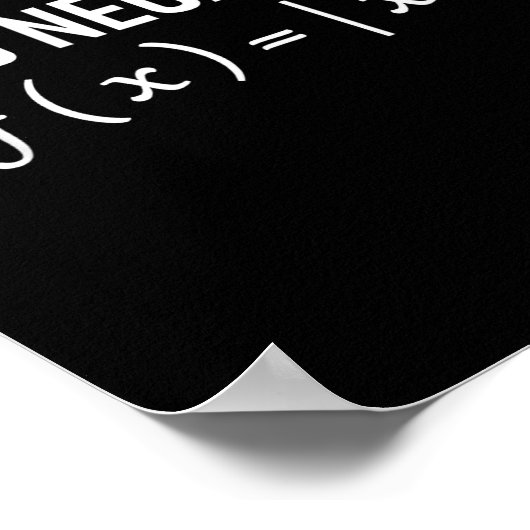 Funny Saying Avoid Negativity Math Equation Men Wo ポスター (角)