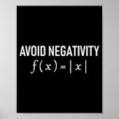 Funny Saying Avoid Negativity Math Equation Men Wo ポスター (正面)