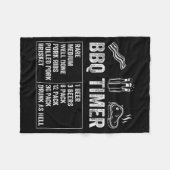 Funny Saying Bbq Timer Beer Grill Dad Barbecue Dri フリースブランケット (正面(横))