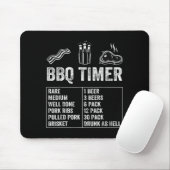Funny Saying Bbq Timer Beer Grill Dad Barbecue Dri マウスパッド (マウス)