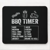 Funny Saying Bbq Timer Beer Grill Dad Barbecue Dri マウスパッド (正面)