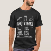 Funny Saying Bbq Timer Beer Grill Dad Barbecue Dri Tシャツ (正面)