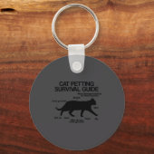 Funny Saying Cat Owner Petting Guide Cat Lover Gif キーホルダー (正面)