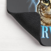 Funny Saying Cats Tummy Ache Survivor Cat Meme Hum マウスパッド (コーナー)