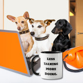 Funny Saying Co-Worker Less Talking More Doing マグカップ