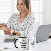 Funny Saying Co-Worker Less Talking More Doing マグカップ