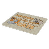 funny Saying Design未来の熱狂するな猫の女性 カッティングボード (角)