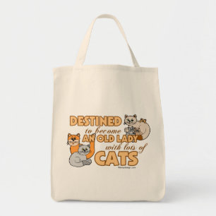 funny Saying Design未来の熱狂するな猫の女性 トートバッグ