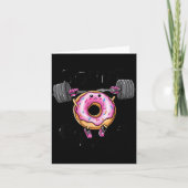 Funny Saying Donut Give Up Gym Weight Lifting Work カード (正面)