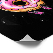 Funny Saying Donut Give Up Gym Weight Lifting Work ポスター (角)