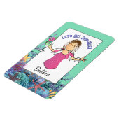 Funny Saying Female Cartoon Fun Tropical Cruise マグネット (左側)