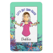 Funny Saying Female Cartoon Fun Tropical Cruise マグネット (縦)