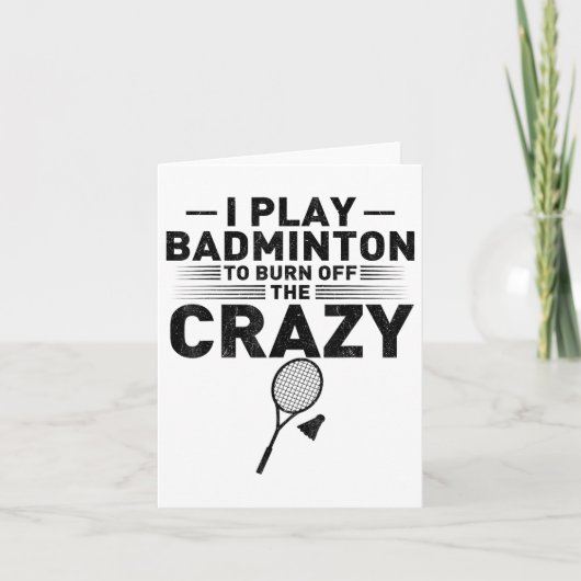 Funny Saying For Badminton Players Women Men  カード (正面)