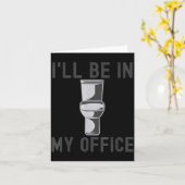 Funny Saying Gift Tee I'll Be In My Office Humor J カード (黄色い花)
