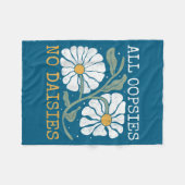 Funny Saying Humor All Oopsies No Daisies  フリースブランケット (正面(横))