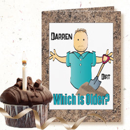 Funny Saying Male Cartoon Old Age Humor Birthday カード