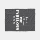 Funny Saying Mr Fabulous Descriptive  フリースブランケット (正面(横))