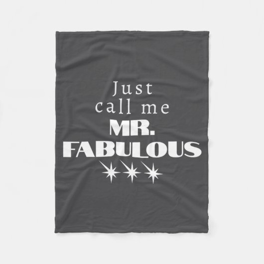 Funny Saying Mr Fabulous Descriptive  フリースブランケット (正面)