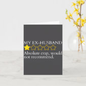 Funny Saying My Ex-husband Very Bad Would Not Reco カード (黄色い花)