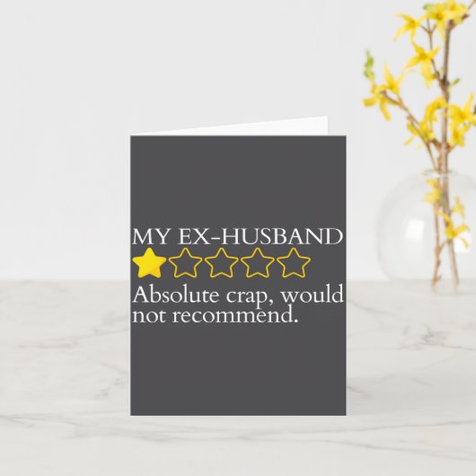 Funny Saying My Ex-husband Very Bad Would Not Reco カード (黄色い花)