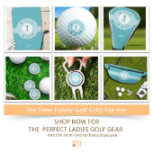 Funny Saying Personalized Monogram Initials Teal ゴルフヘッドカバー