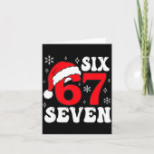 Funny Saying Six Seven Christmas 67 Meme Xmas Boys カード (正面)