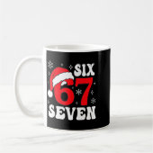 Funny Saying Six Seven Christmas 67 Meme Xmas Boys コーヒーマグカップ (左)