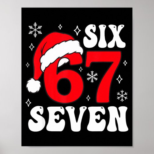 Funny Saying Six Seven Christmas 67 Meme Xmas Boys ポスター (正面)