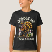 Funny Saying Turkey Playing Bowling Thanksgiving H Tシャツ (正面)